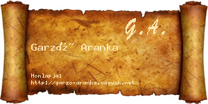 Garzó Aranka névjegykártya