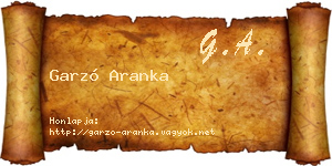 Garzó Aranka névjegykártya