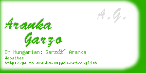 aranka garzo business card