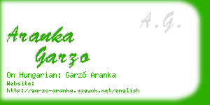 aranka garzo business card